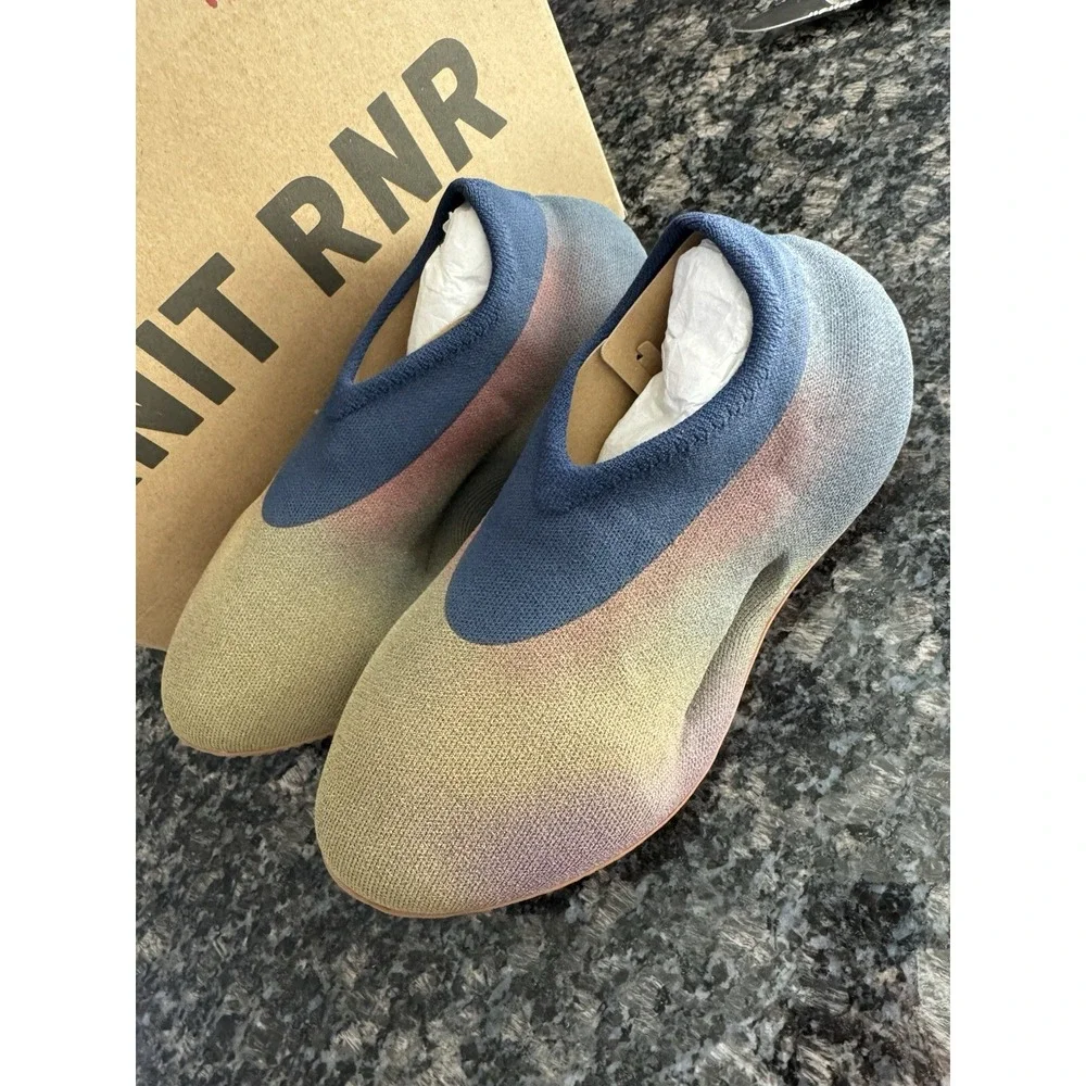 Adidas Yeezy Knit RNR Faded Azure HP3370 Mens Size 8 Low Top Sneakers
